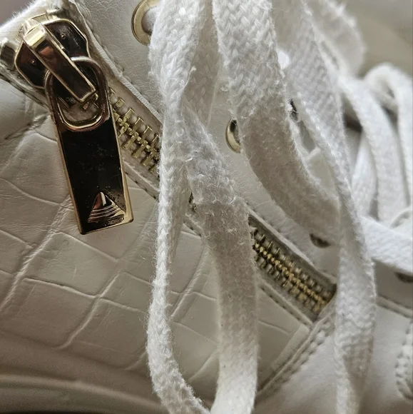 ALDO Women's White Wedge Sneakers - Picture 5 of 14